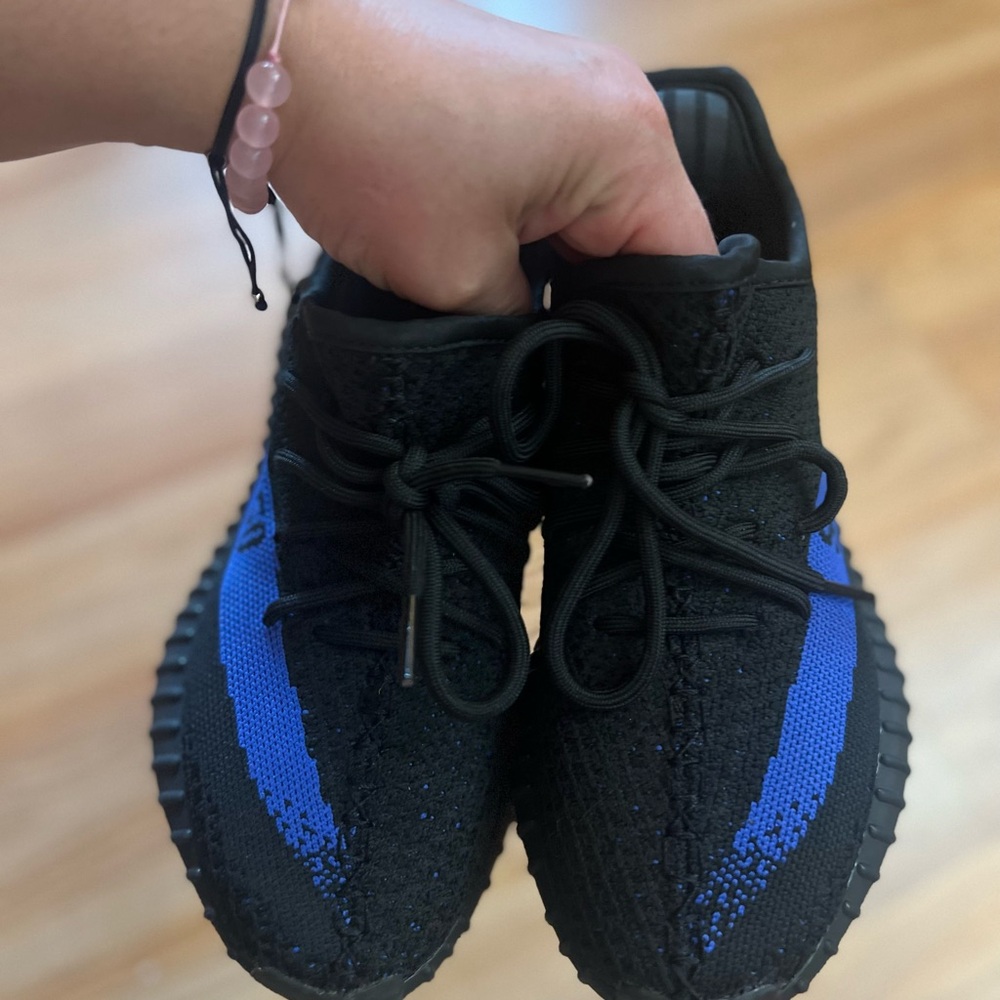 Yeezy 350 boost black and blue